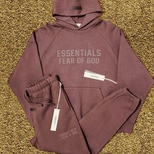 Fear Of God Essentials Plum Sweatsuit